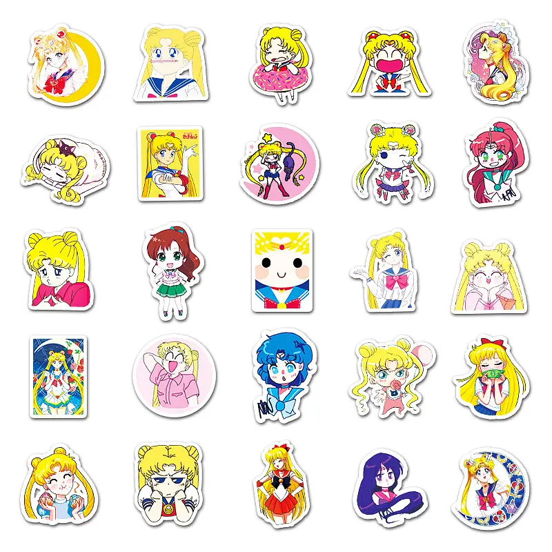 Стікерпак Сейлор Мун Набір наклейок GeekLand Sailor Moon 50 штук - фото 2