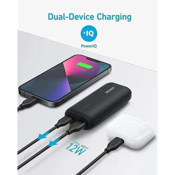 Портативний зарядний пристрій Anker 321 PowerCore 5K ємністю 5200 мАг сумісний з iPhone 13 та 12 серії - фото 4