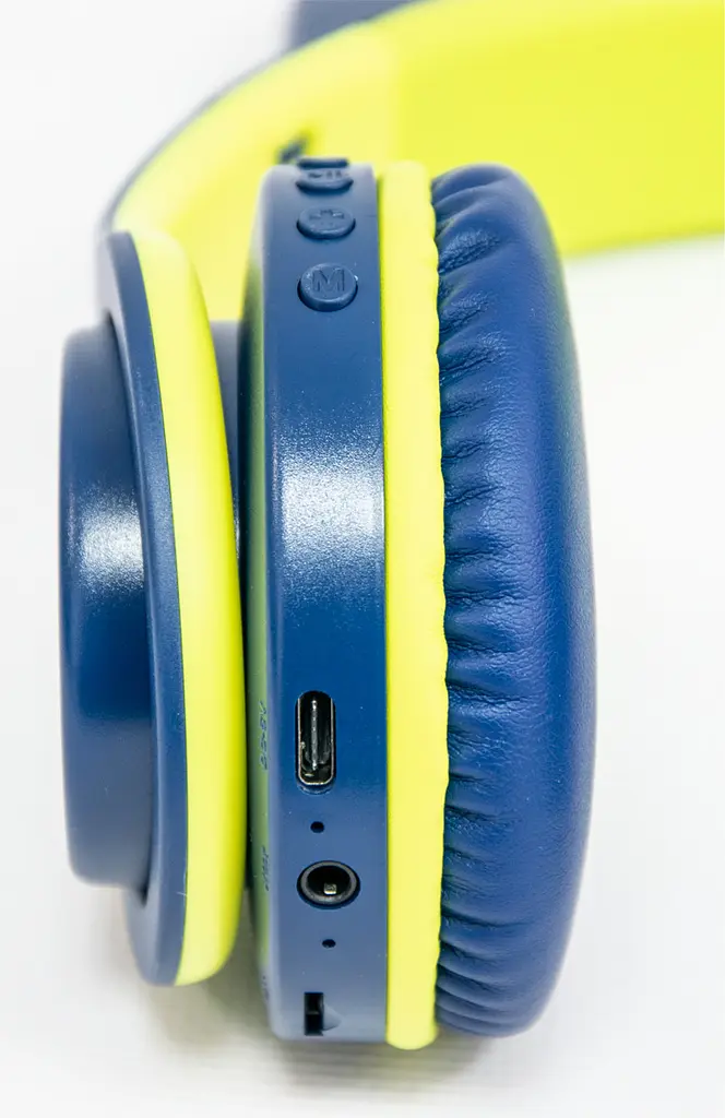 Навушники дитячі бездротові накладні з вушками сині Bluetooth блютуз гарнітура з підсвічуванням CAT EAR YW-018 - фото 2