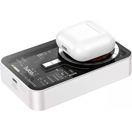 Зовнішній акумулятор Hoco Q10A Transparent MagSafe 10000mAh 20W White [101297] - фото 5