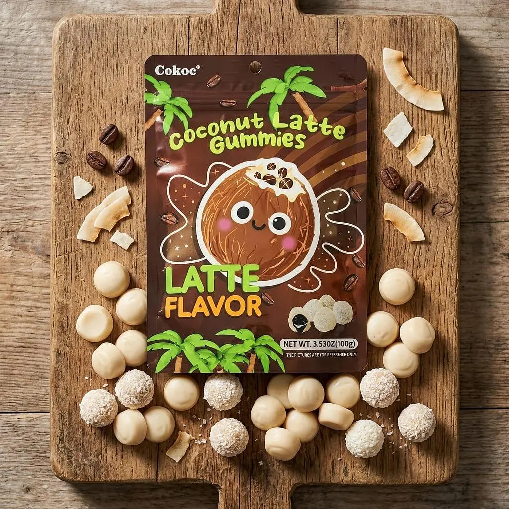 Жувальні цукерки Cokoc Gummies Coconut Latte Flavor 100г - фото 2