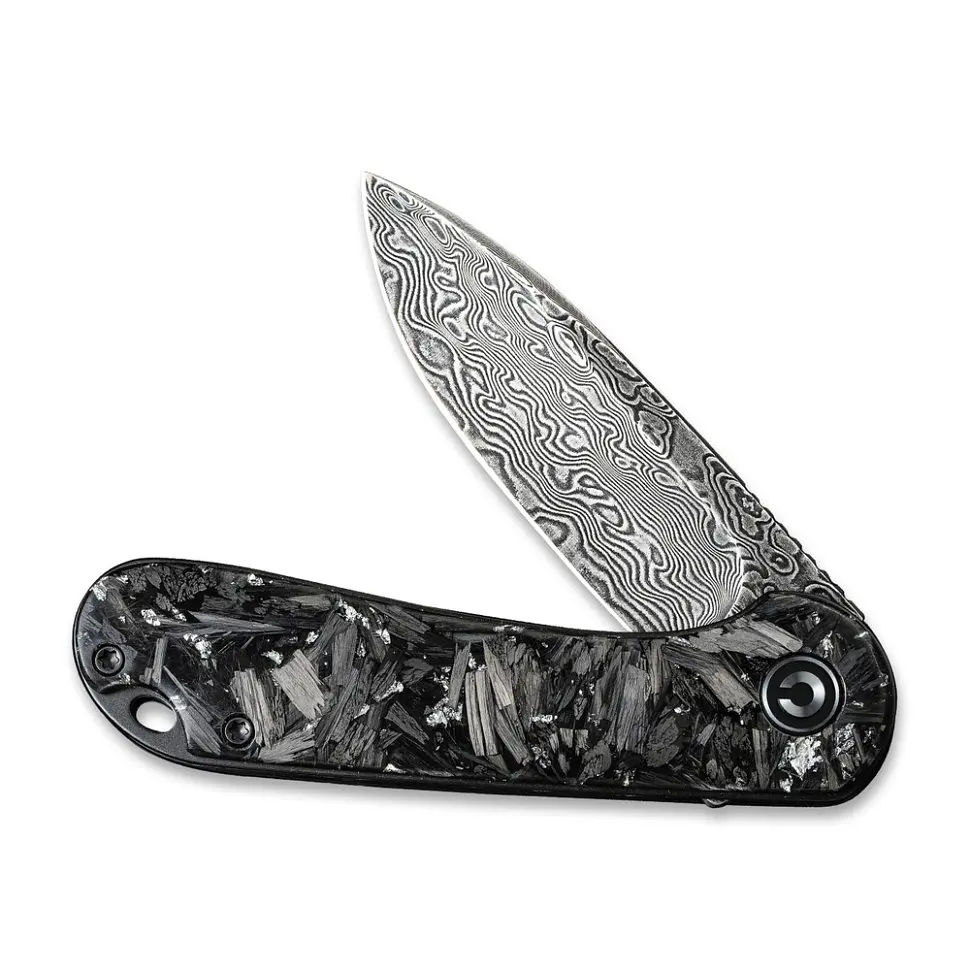 Ніж складаний кишеньковий Civivi Elementum, (7.5 см) Damascus / Carbon Fiber - фото 4