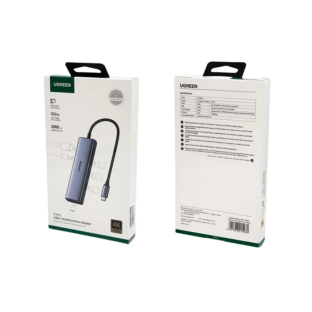 USB-хаб UGREEN USB-C Multifunction Adapter (UGR-15598) - фото 2