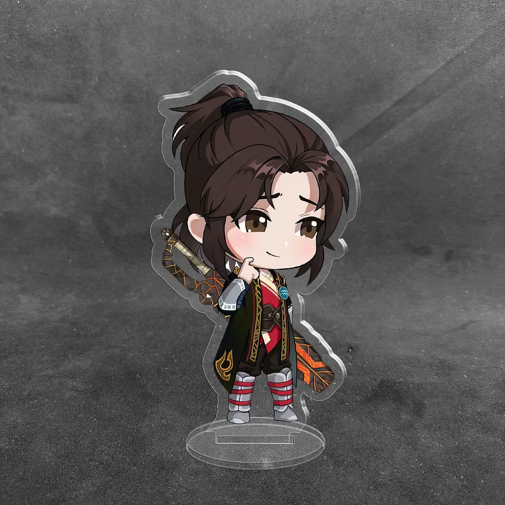 Акрилова колекційна фігурка Chibi Аніме: Розколота битвою синьова небес Янь Сяо / Yan Xiao 1 10 см