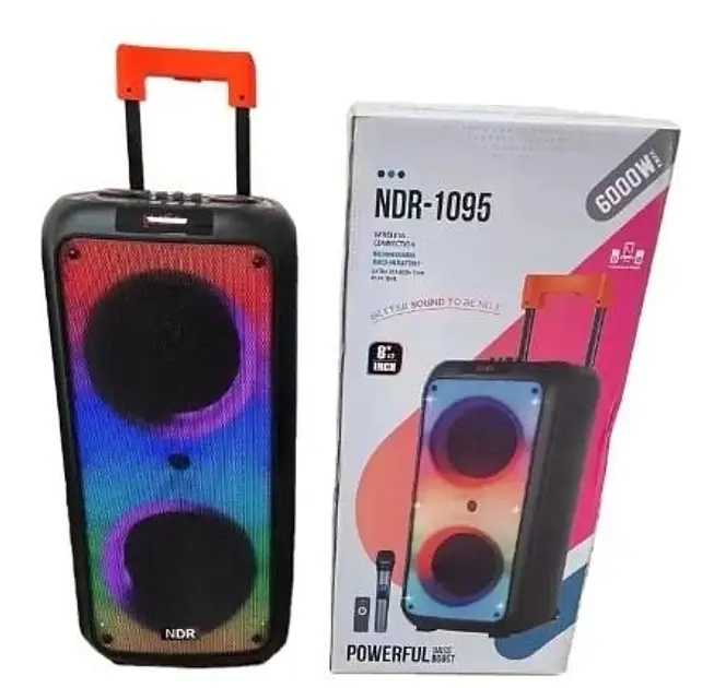 Портативная беспроводная колонка NDR-1095 8 дюймов 6000Вт - фото 7