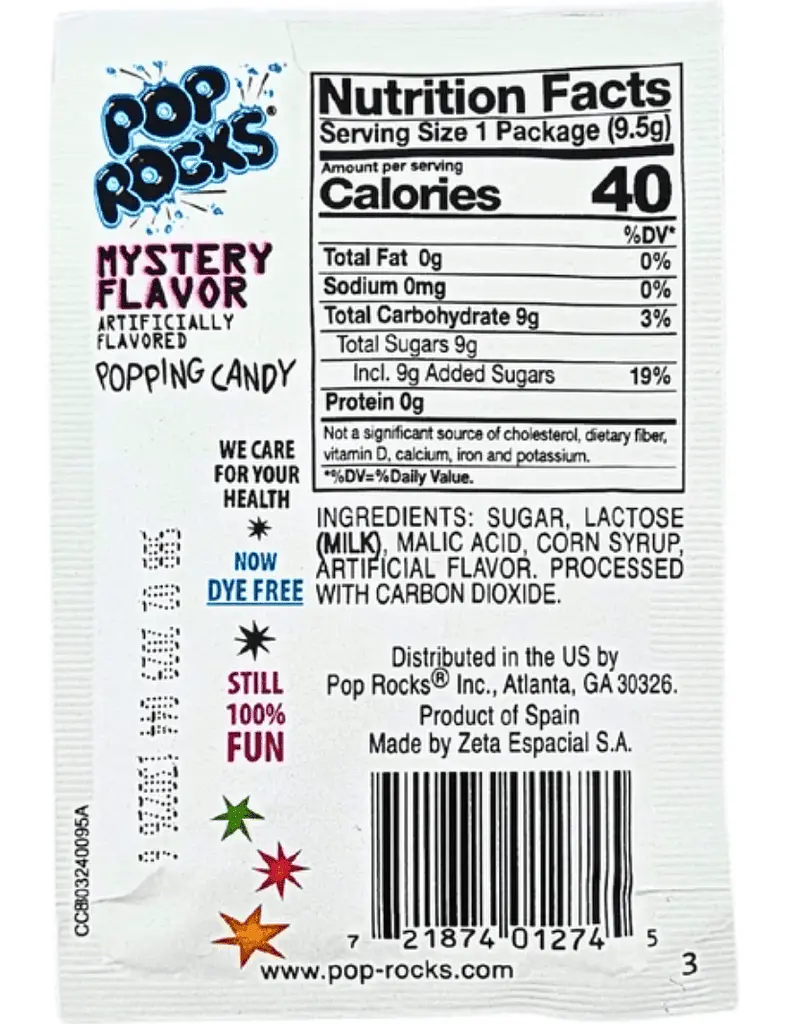 Цукерки Pop Rocks Mystery Flavour Artificially Flavored 9.5г - фото 2