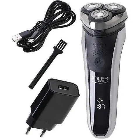 Аккумуляторная бритва Adler AD 2933 IPX7 до 180 мин работы 3 головки водонепроницаемая - фото 2