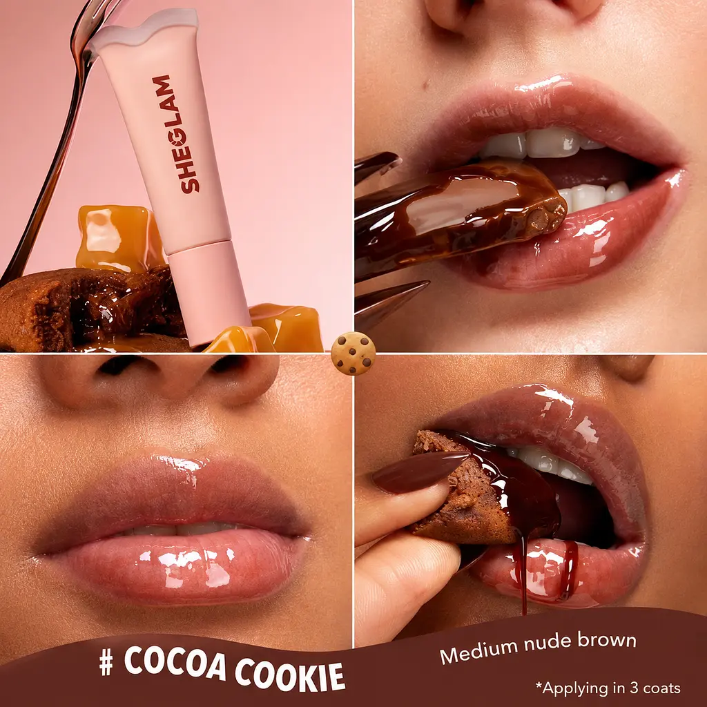 Бальзам-блеск для губ SHEGLAM Crystal Glaze Moisturizing Lip Care Cocoa Cookie 10 мл - фото 2