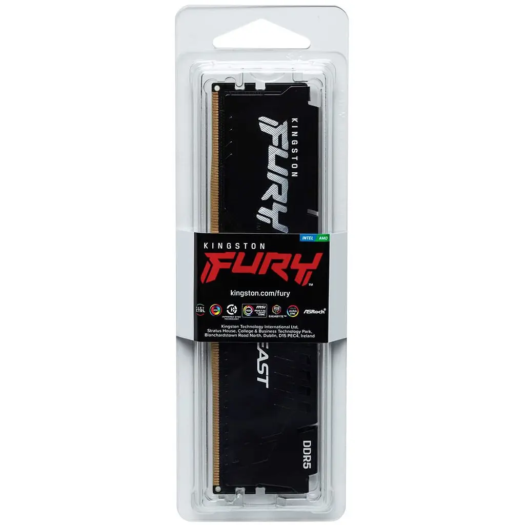 Модуль пам'яті DDR5 Kingston FURY Beast 64GB 5600 MHz RGB Black (KF556C36BBE-64) [157784] - фото 5