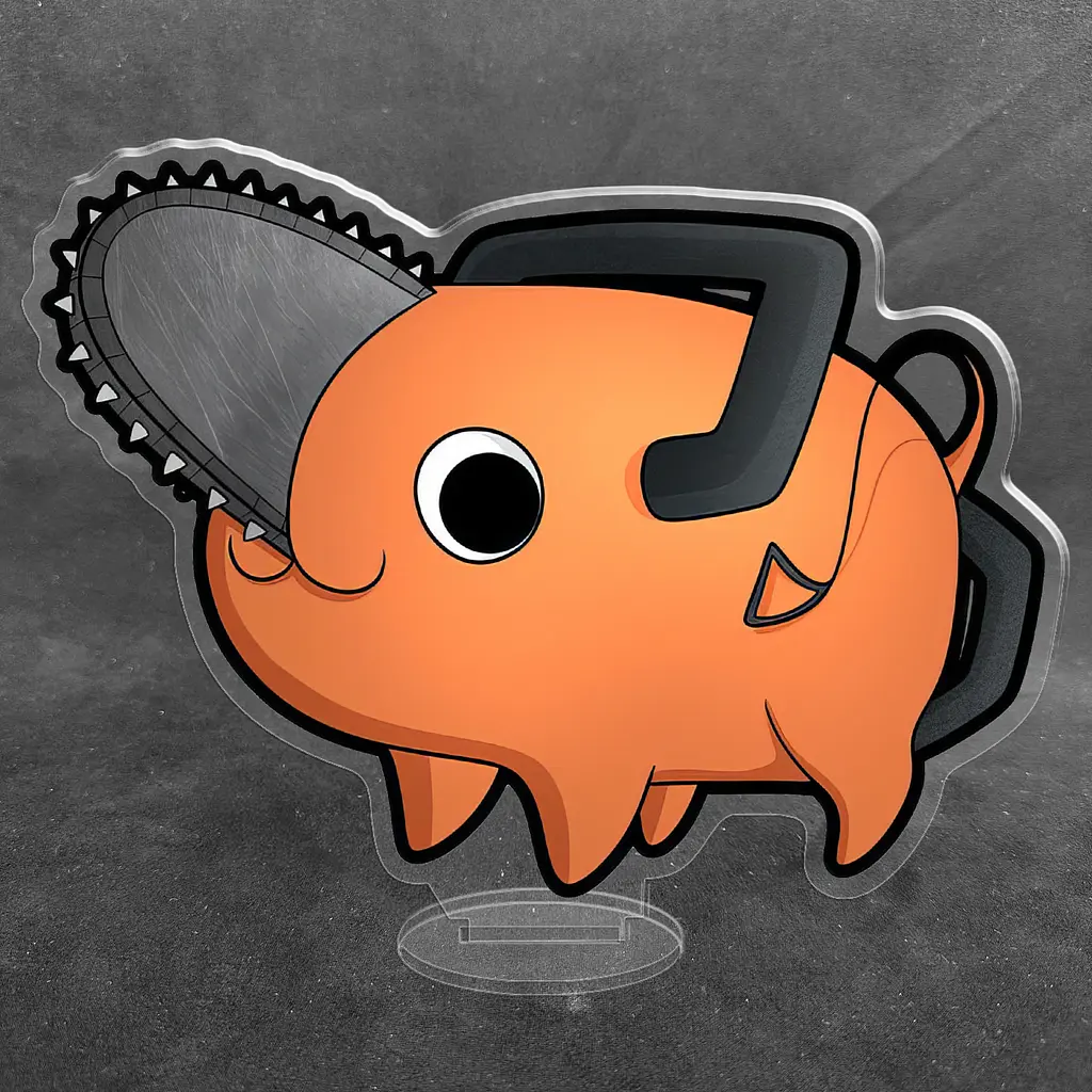 Акрилова колекційна фігурка Chibi Аніме: Людина бензопила Почіта 10 см