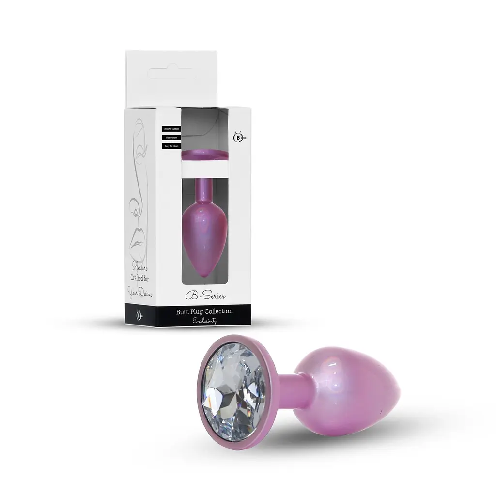 Анальная пробка B-Series HeavyFun Jewellery Pearl Pink Plug S 7 см (прозрачный) - фото 12