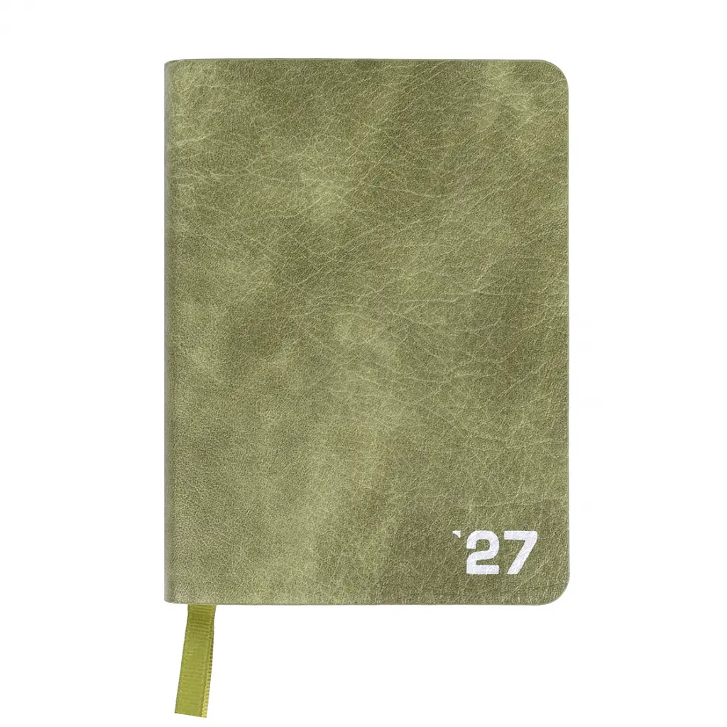 Щоденник діловий Leo Planner 2027 Prime А6 м'який оливковий 352 сторінки (252736)