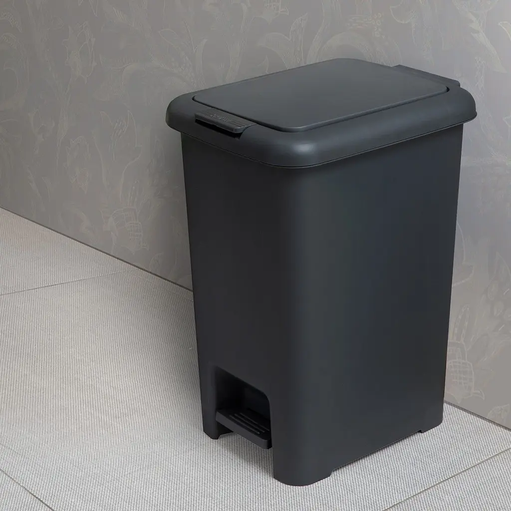 Відро для сміття МВМ My Home з кришкою та педаллю антрацит 10 л (BIN-01 10L ANTHRACITE) - фото 14