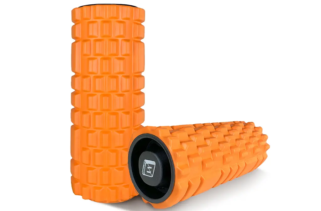 Масажний ролик EasyFit Grid Roller 33 см v.1.1 міцний масажер (помаранчевий) - фото 3