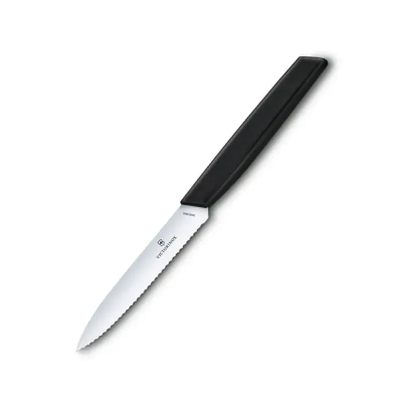 Кухонний ніж Victorinox Swiss Modern Paring Serrate 10см Black (6.9003.10W) - фото 3