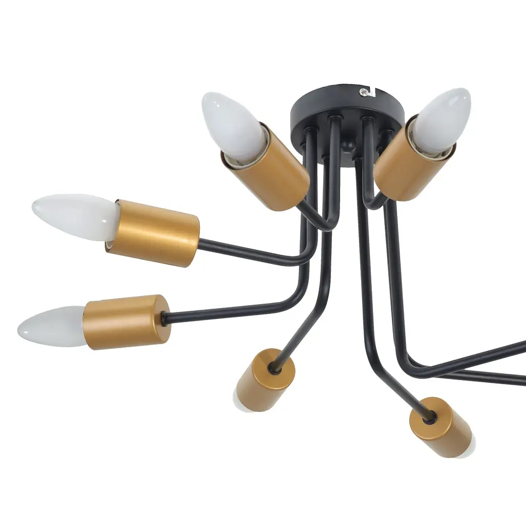 Люстра потолочная Brille E27 60W BK (BL-590C/8) - фото 3