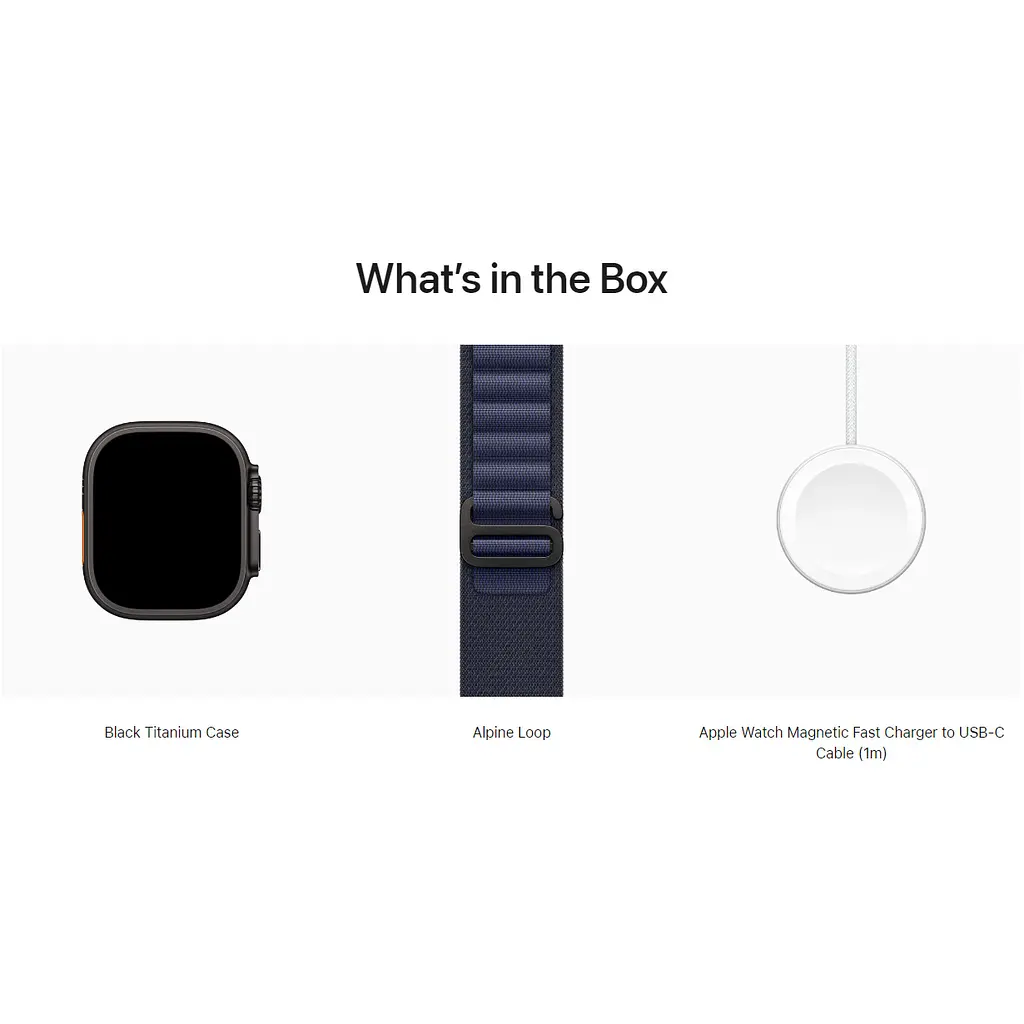 Смарт-годинник Apple Watch Ultra 2 49mm Black Titanium Case with Navy Alpine Loop Small (MYTF3+MYPW3) [114893] - фото 4