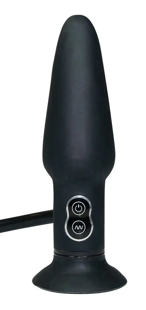 Надувна анальна пробка True Black Vibr.Plug з вібрацією Orion 42-05746000000 87781 - фото 2