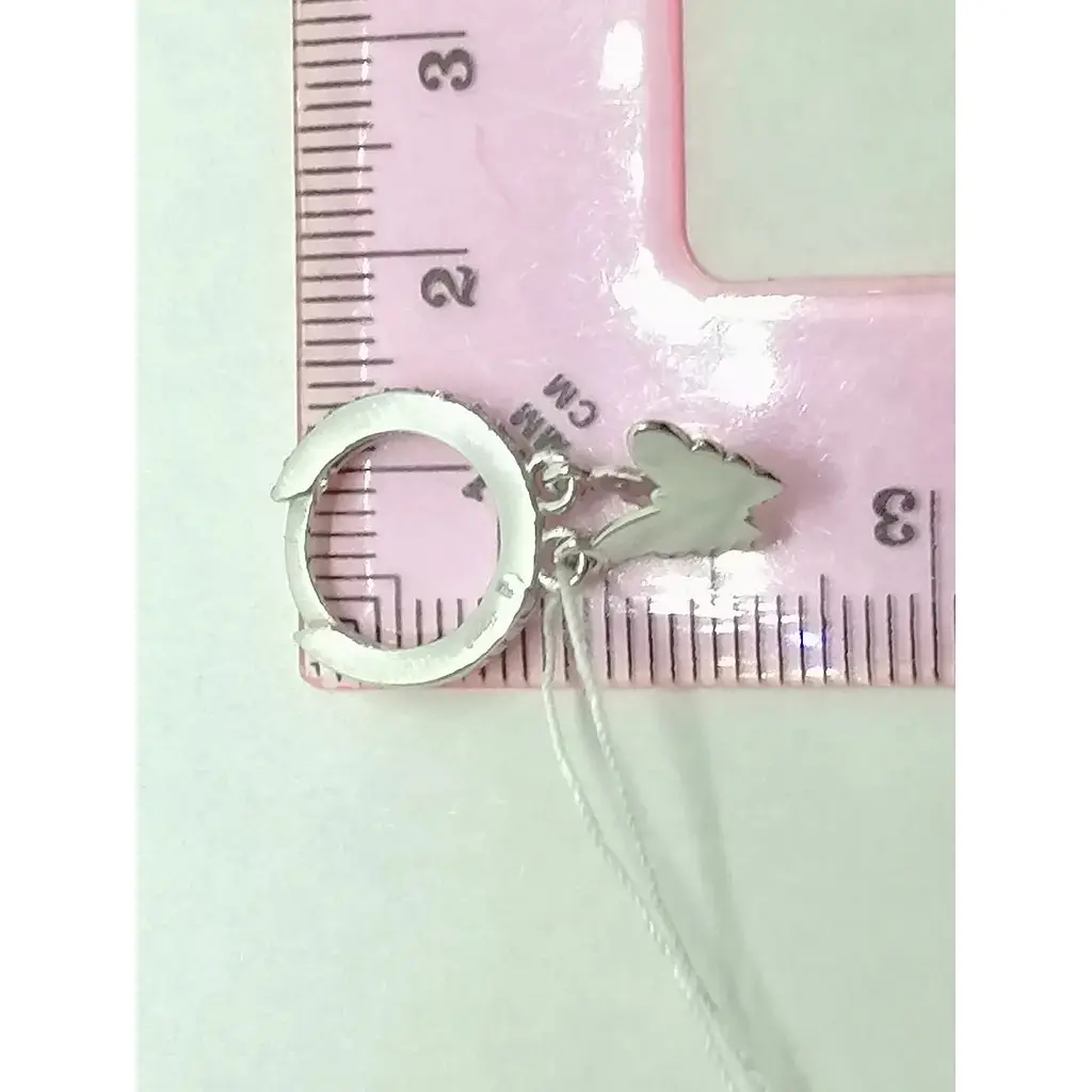 Серебряная моносерьга Ирий Бабочка с фианитами. 4871 - фото 6