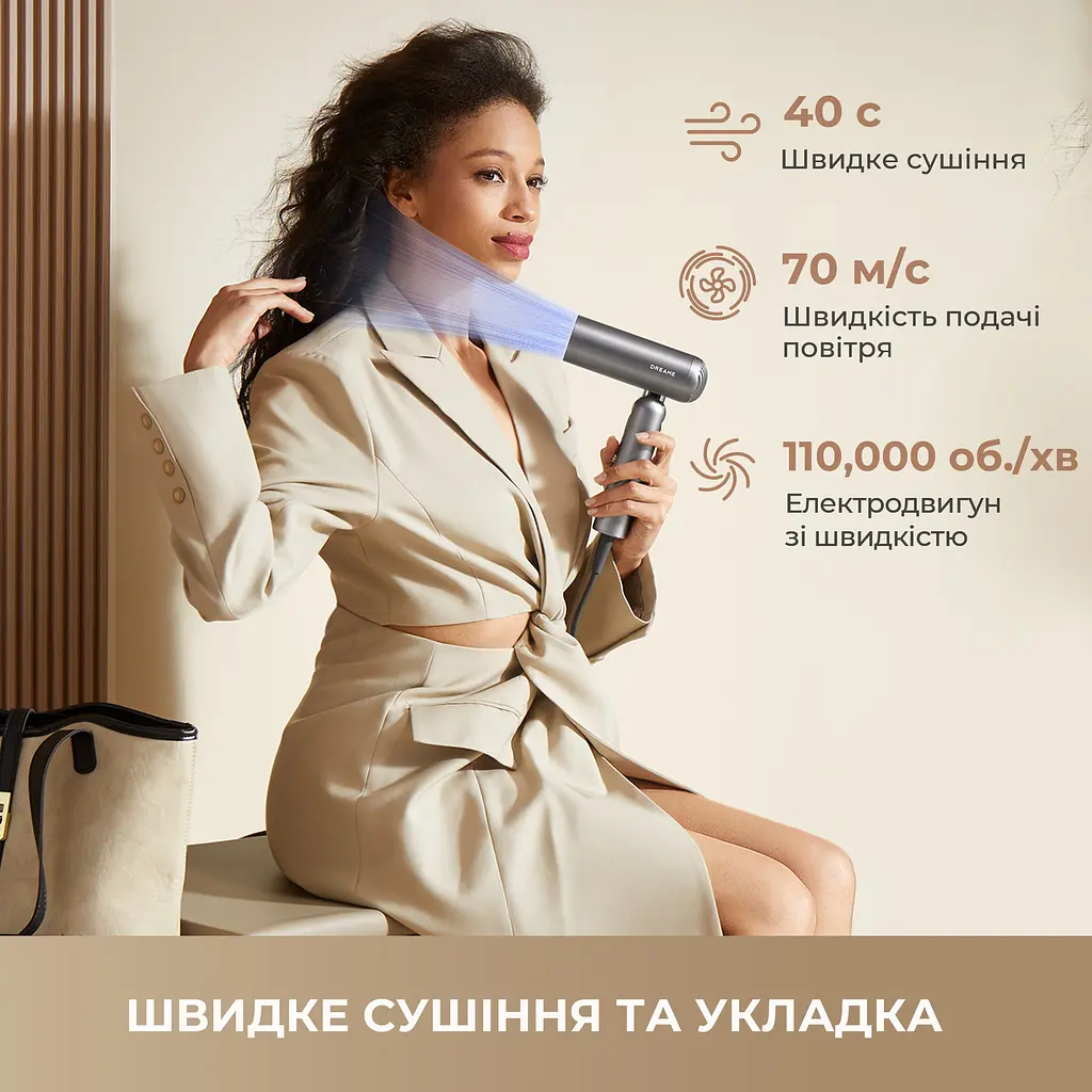 Фен-стайлер Dreame Pocket Grey AHD51-GR - фото 6