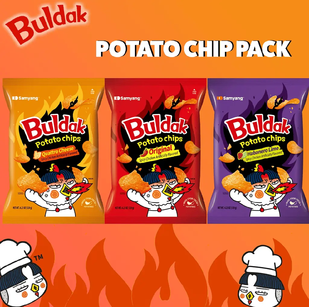 Чіпси Samyang Buldak Potato Chip Original 120г - фото 7