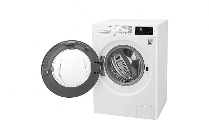 Прально-сушильна машина LG F2J6HG0W, 7кг (4кг), 1000, П, Пар, глибина 45см, Дисплей, Інвертор, Білий (F2J6HG0W) - фото 5