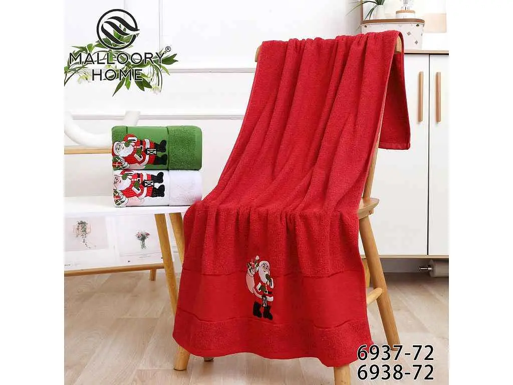 Рушник MALLORY HOME 70x140 новорічний махра арт.6937
