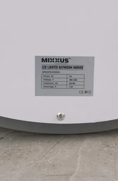 Дзеркало Mixxus PLAIN MC02-80 з LED Touch, Anti-fog, димером, регулюванням яскравості, годинником (MI6931) - фото 2