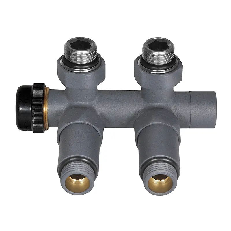 Комплект дизайн кранів з термоголовкою Ideale Duo 1/2”x1/2” антрацит - фото 4
