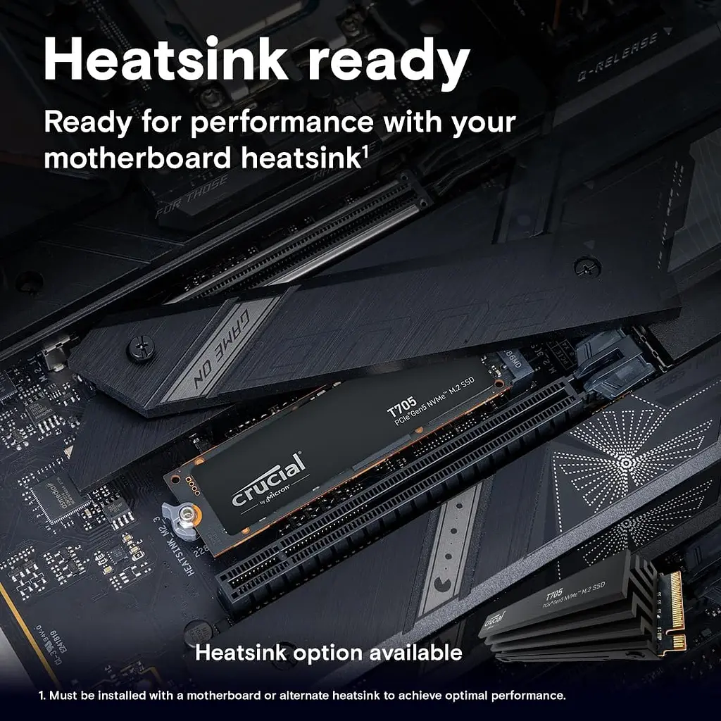 Накопичувач SSD Crucial M.2 1TB PCIe 5.0 T705 teh0024726 - фото 4