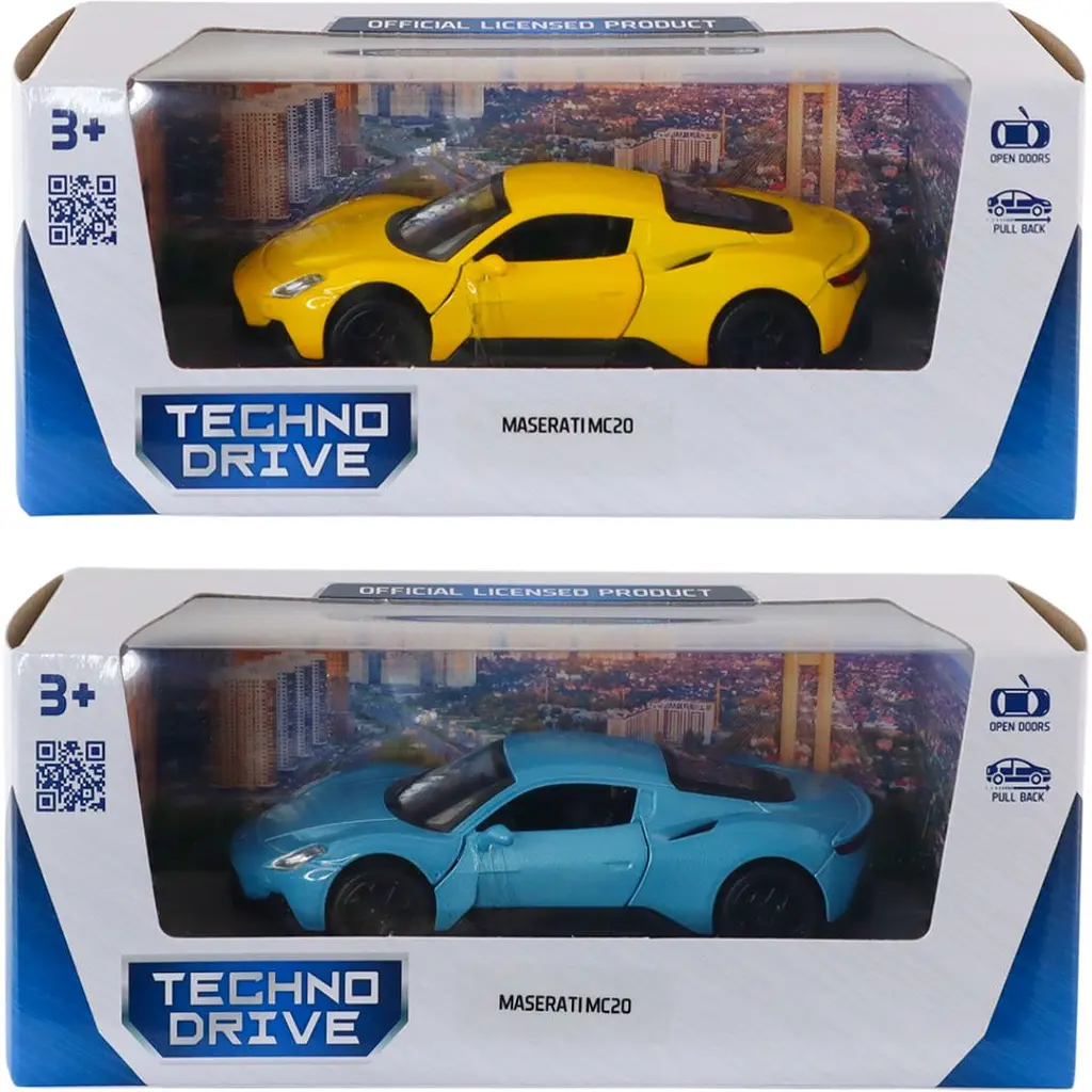 Автомодель TechnoDrive Maserati MC20 синій жовтий (250950)