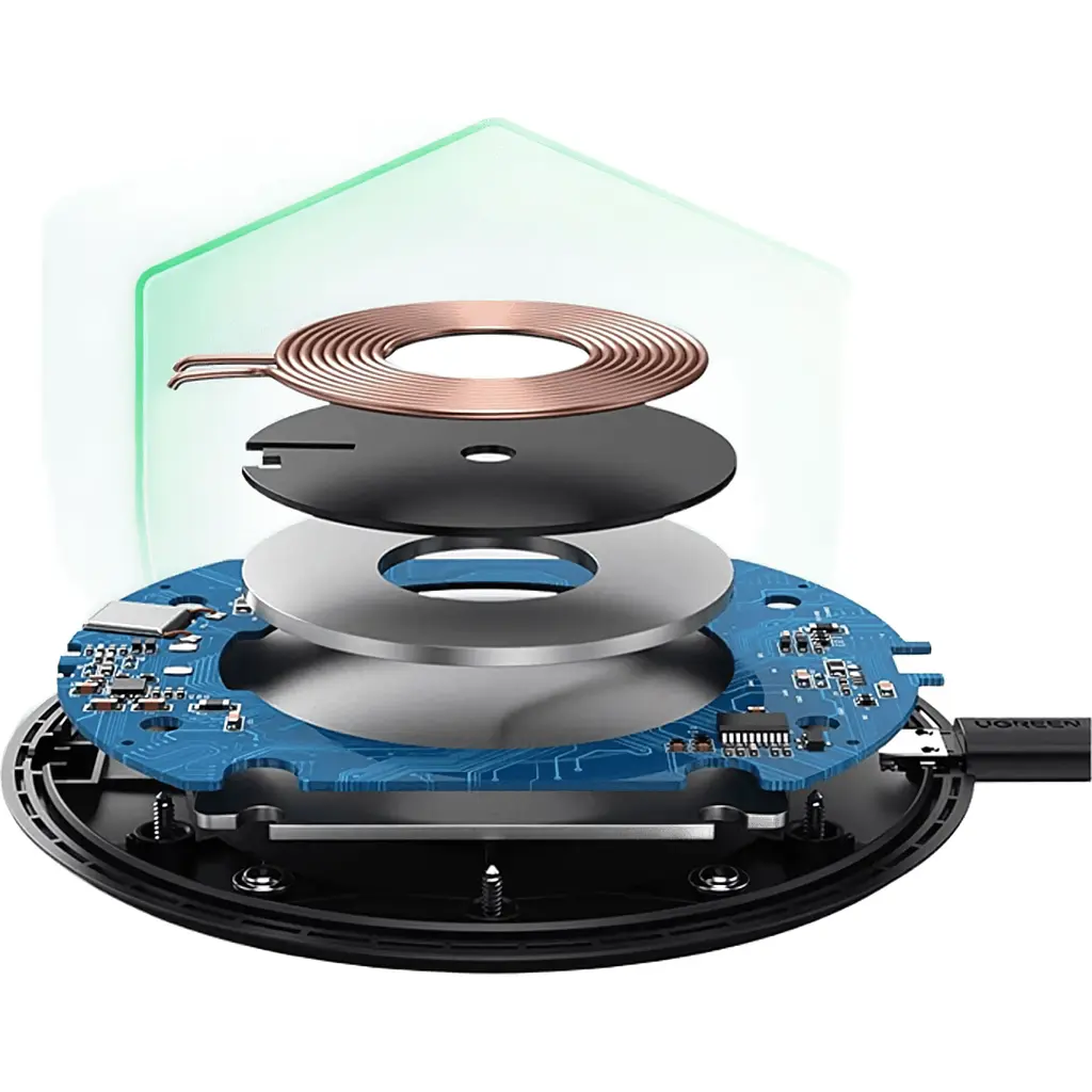Бездротовий зарядний пристрій Ugreen CD186 Wireless Charging Pad Black [UGR-15112] [122147] - фото 3
