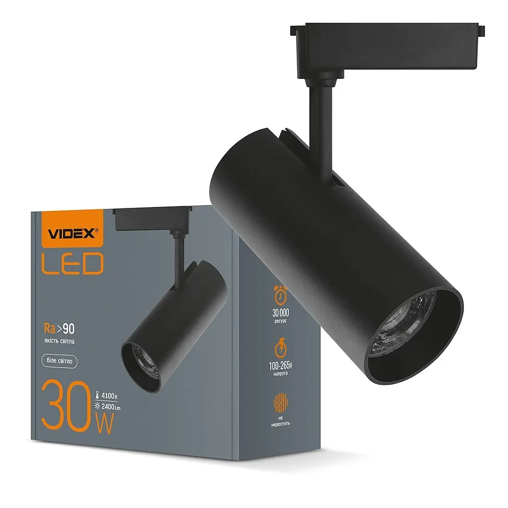 Світильник Videx LED 30W 4100K чорний (VL-TR04-304B) - фото 5