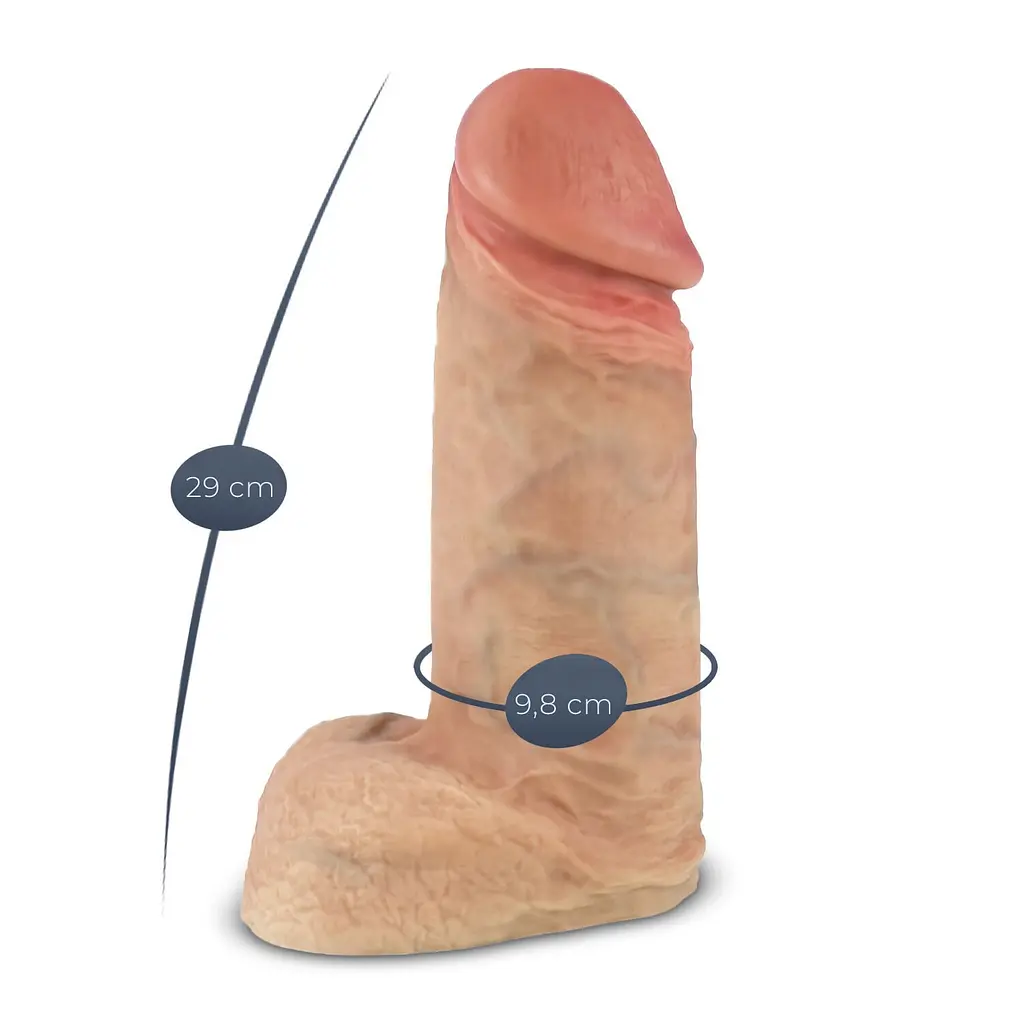 Фалоімітатор SilexD Premium Real Skin 11in Model 1, 30 см (без коробки) - фото 6