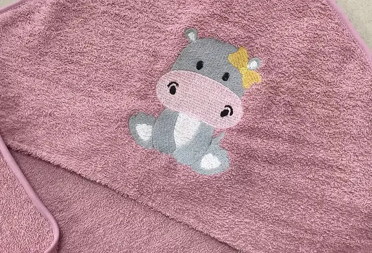 Махровий рушничок Moontime "Бегемотик рожевий" - фото 3