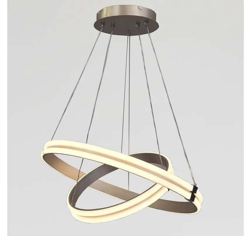 Сучасна LED люстра з двома кільцями MD78099/60+40CF Artlight у кольорі рожеве золото - фото 2