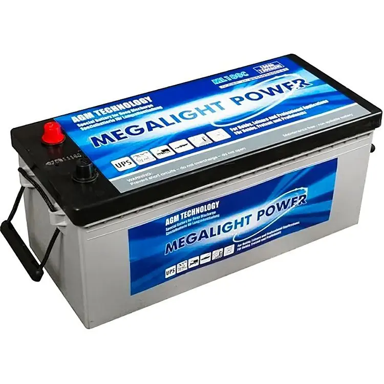 Аккумулятор стационарный Megalight AGM 230Ah боковая (+/-) 518х276х230 мм - фото 1