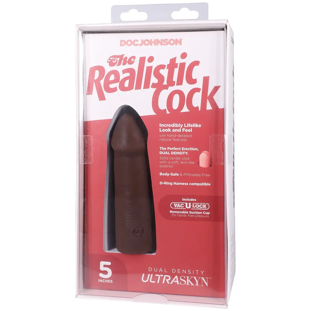 Фалоімітатор Doc Johnson The Realistic Cock ULTRASKYN 5 Inch, 12.7 см - фото 10