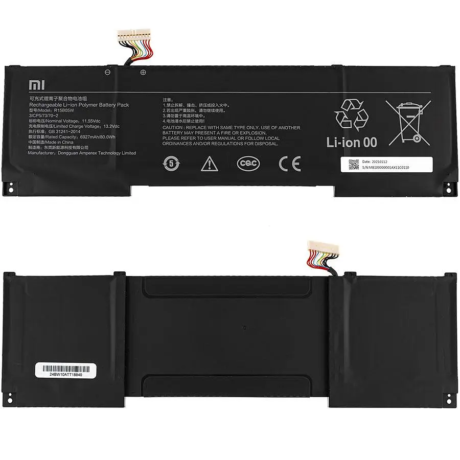 Батарея для ноутбука Xiaomi R15B05W (Notebook Pro X 15) 11.55V 6927mAh 80Wh Чорний - фото 2