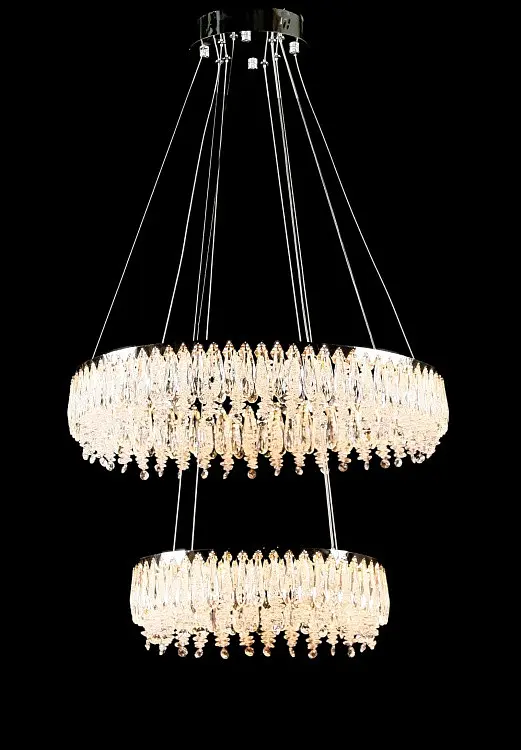 Світлодіодна люстра Splendid Ray L7068/400+600/2 LED (CH+Clear) - фото 3