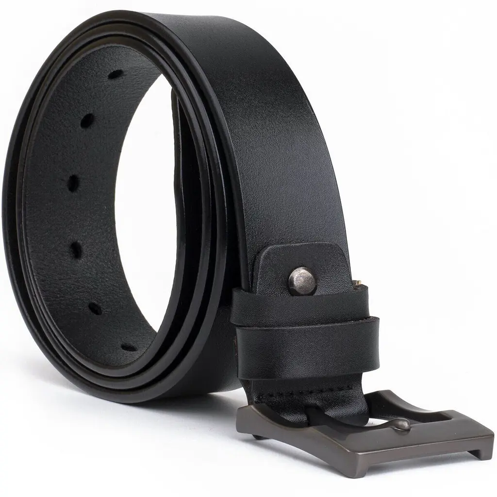 Чоловічий ремінь classic 20223 Vintage чорний 121 см - фото 9