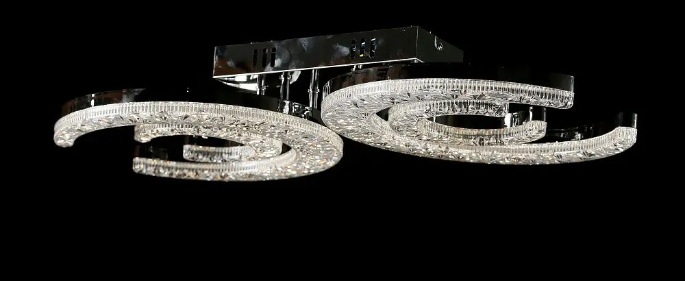 Світлодіодна люстра Splendid Ray L1655/2+2 LED (CH), білий, хром, 84 Вт, від 4-12 м² - фото 4