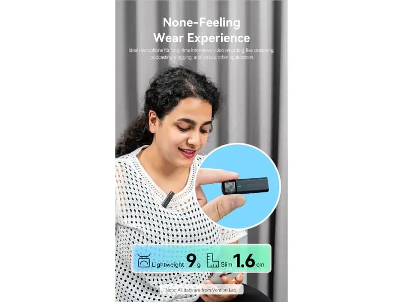 Мікрофонна радіосистема для смартфона Vention USB-C 2-Pack Wireless Lavalier with Charging Case (NCAB0) - фото 8
