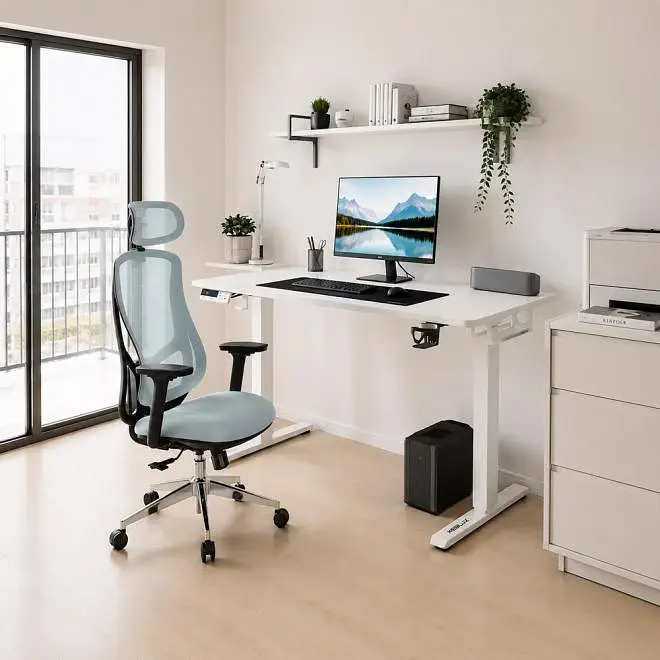 Крісло Mealux Flow Fabric Blue (HF-B30 F/BL) - фото 3
