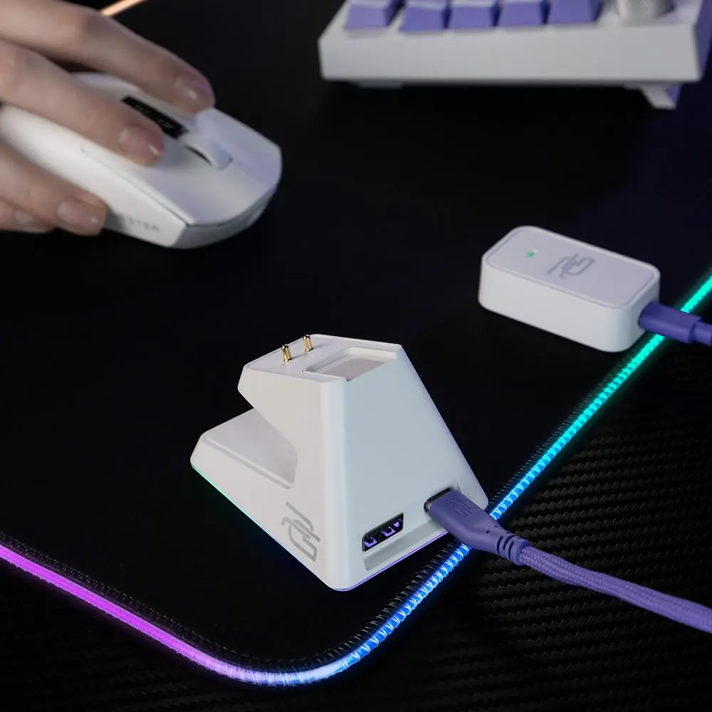 Миша Proove Gaming Jester 8K with Charging Dock White Purple (WMJSCD022017) - фото 3