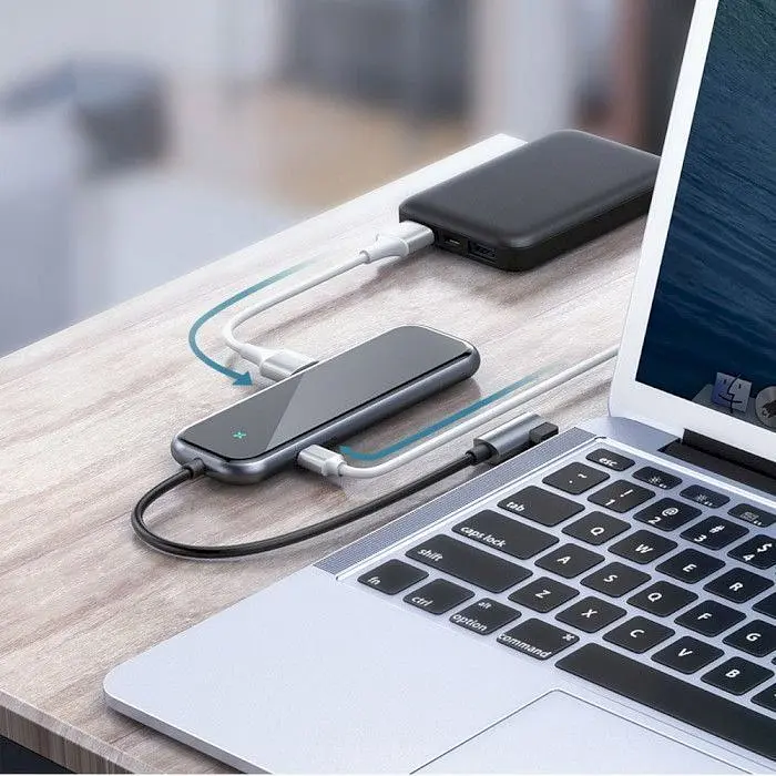 USB-хаб Baseus Multifunctional Hub Deep Gray [CAHUB-EZ0G] [73046] - фото 9