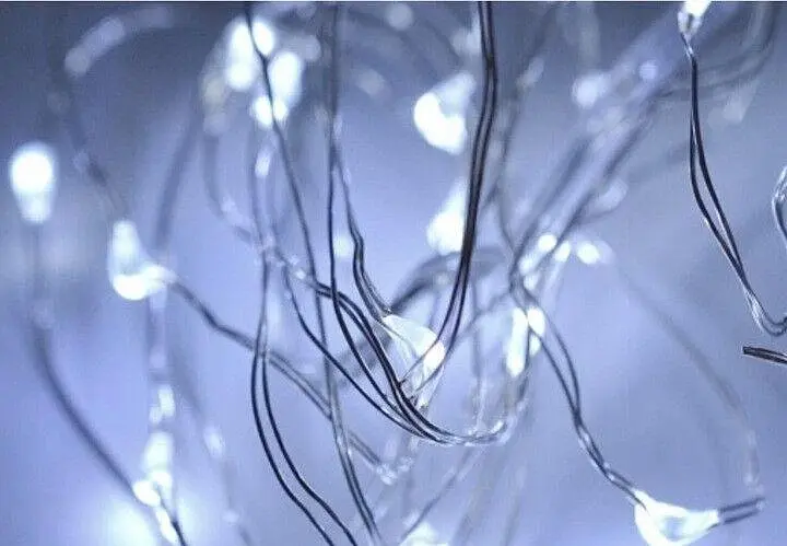 Світлодіодна гірлянда Sun Lamp Крапля Роси 100 LED 10 м тепле біле світло батарейки - фото 4