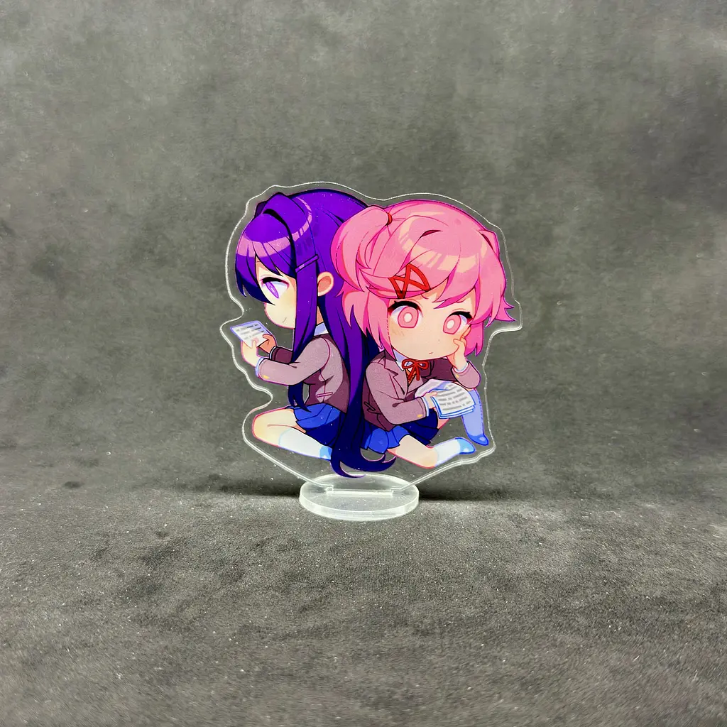 Акрилова колекційна фігурка Chibi Doki Doki Literature Club! Юрі і Нацукі 10 cм - фото 2