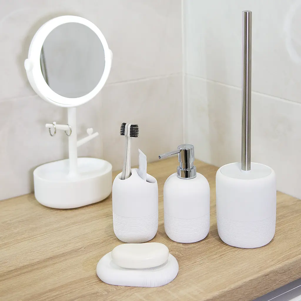 Набір аксесуарів для ванної кімнати МВМ My Home MVM-12: BA-02, BA-03, BA-04, BA-06, DH-ST-16-1, білий (MVM-MH-12 WHITE) - фото 7