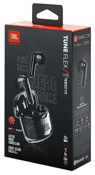 Гарнитура JBL TUNE FLEX 2 Ghost Black (JBLTFLEX2GBLK) - фото 12